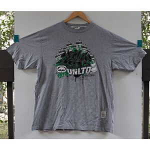 Vintage Y2K Ecko Unltd Baggy Mark Ecko T-Shirt Grey Size XL